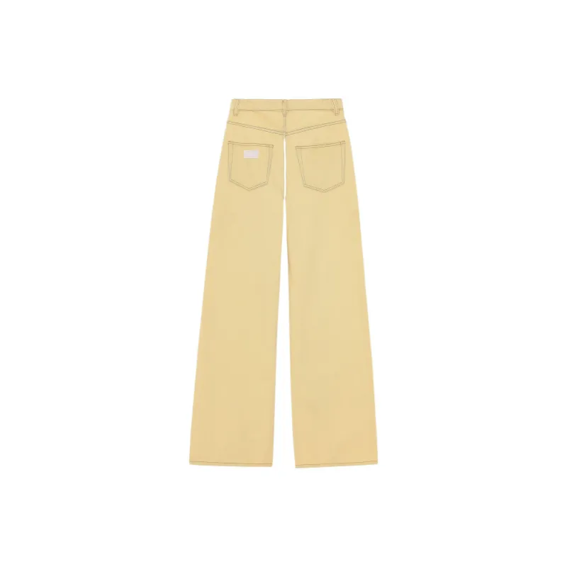 GANNI Jeans Women's Light Yellow-1