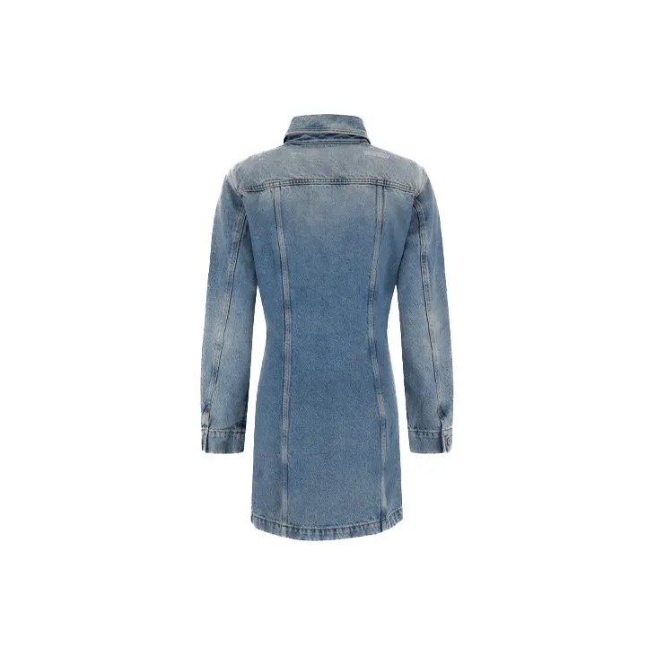 OFF WHITE Long sleeve Denim Shirtdress-1