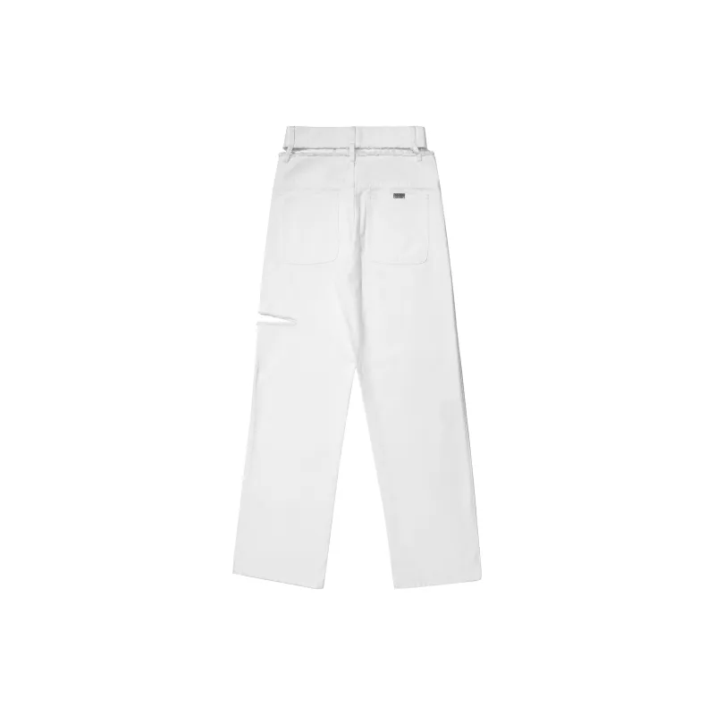 Nt Straight Jeans Women's White-1