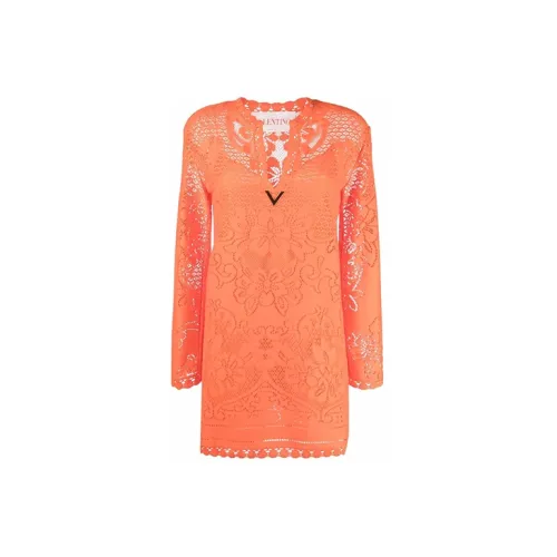 Valentino Long-Sleeved Dresses Women's Orange