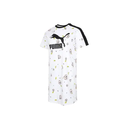 PUMA Short-Sleeved Dresses Women's White