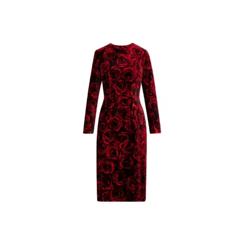 DRIES VAN NOTEN Long-Sleeved Dresses Women's Red