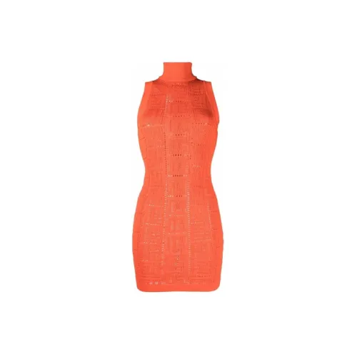 BALMAIN Sleeveless Dresses Women's Orange