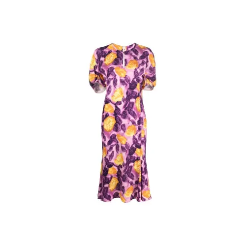 MARNI Short-Sleeved Dresses Women's Purple