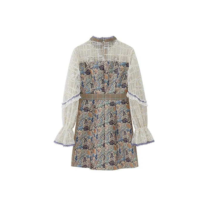 LULUALWAYS A-Line Skirt Dress Coffee-1