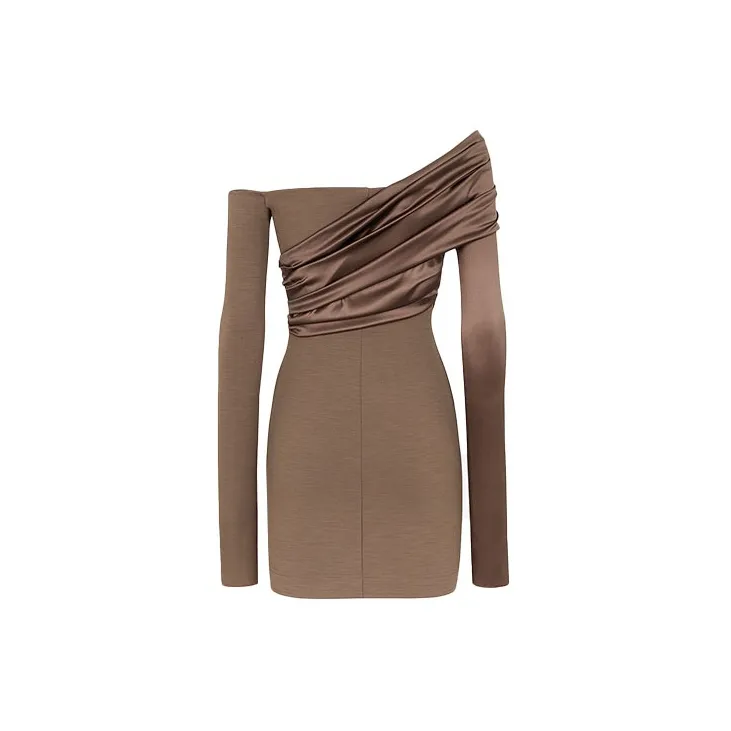 FENDI Long-Sleeved Dresses Women's Brown-1
