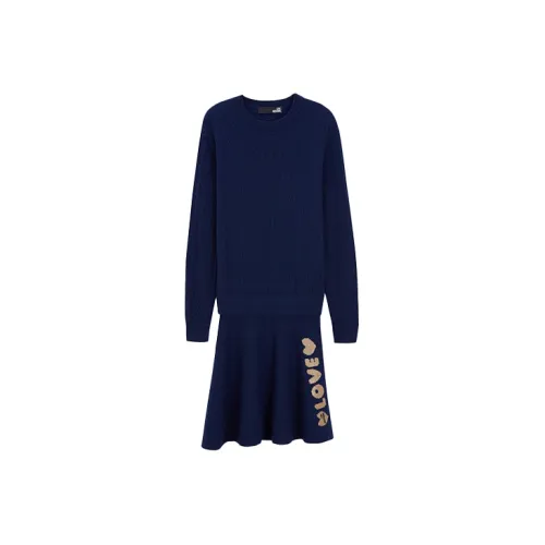 MOSCHINO Long-Sleeved Dresses Women's Blue