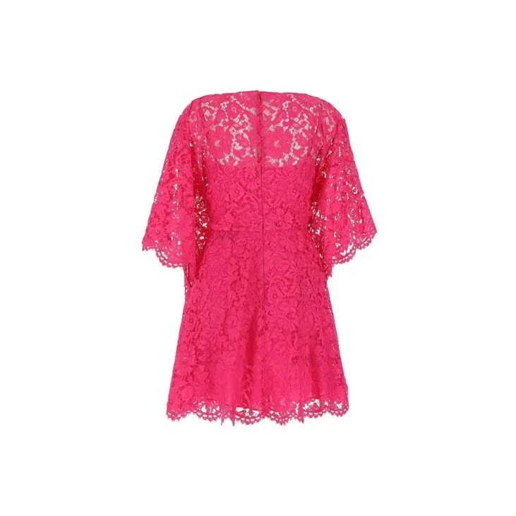 Valentino Long-Sleeved Dresses Women's Rose Red-1