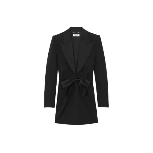 SAINT LAURENT Long-Sleeved Dresses Women's Black