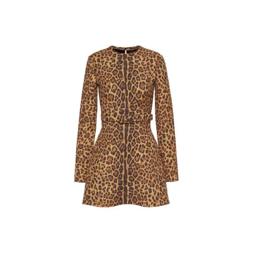 Valentino Long-Sleeved Dresses Women's Leopard