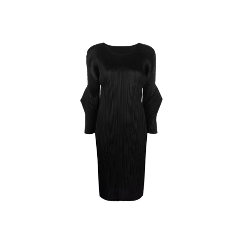 PLEATS PLEASE ISSEY MIYAKE Long-Sleeved Dresses Women's Black