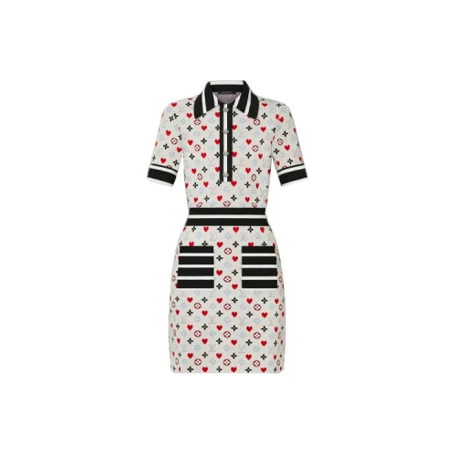 LOUIS VUITTON Short-Sleeved Dresses Women's White