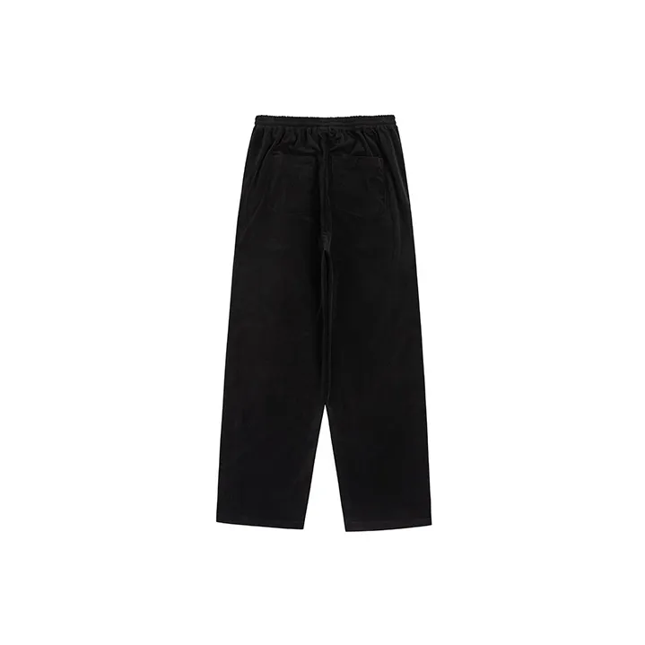 UNRETRO Loose Fit Straight Sports Pants Women's Black-1