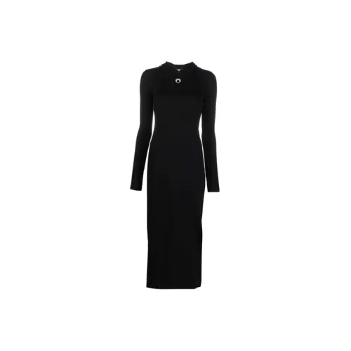 Marine Serre Long-Sleeved Dresses Women's Black