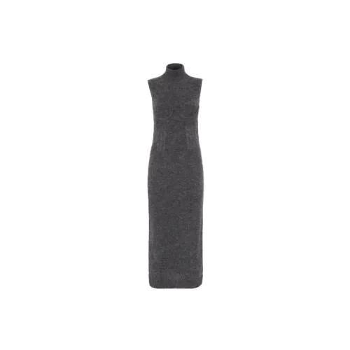 FENDI Sleeveless Dresses Women's Gray