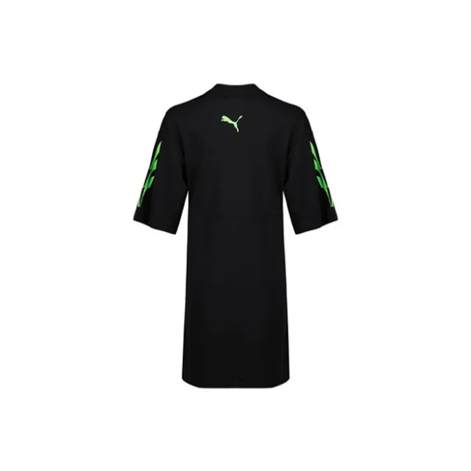 PUMA Short Sleeved Dresses Women's Black-1