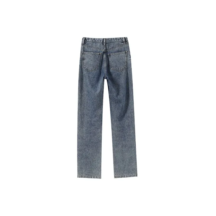 YUMOMO STAR Wide Leg Jeans Women's Denim Blue-1