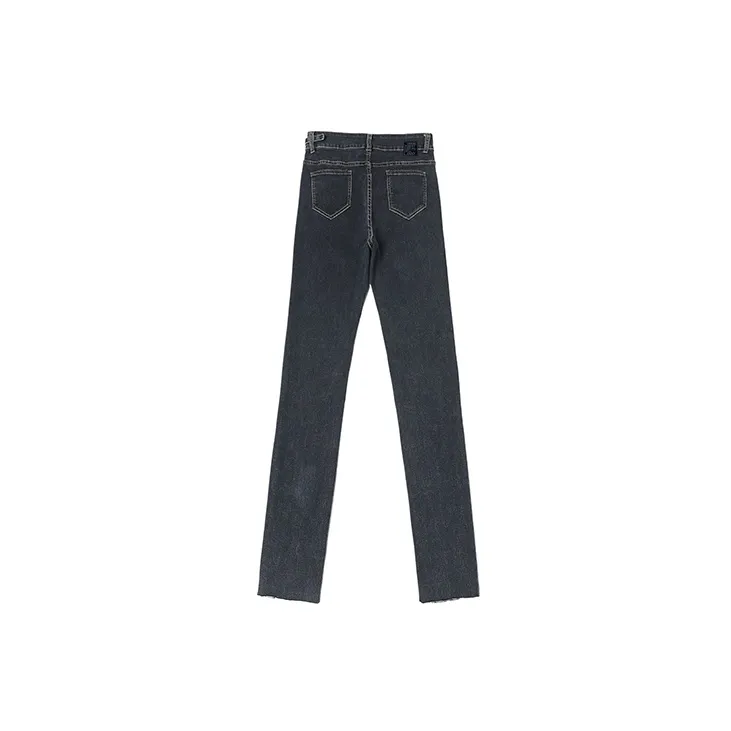 Green Forest Slim Fit Pants Moderate Jeans Women's-1