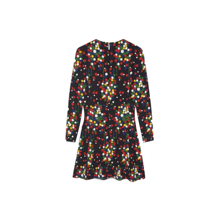 SAINT LAURENT Confetti-Print Flared Dress-1