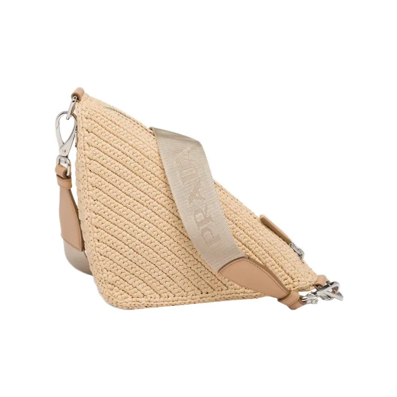 PRADA Raffia Triangle Bag Tan-1