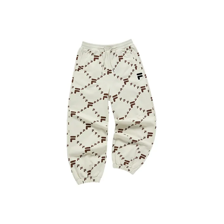 FILA FUSION TOKYO STUDIO Knitted Sweatpants Women's Antique White Imitation-0