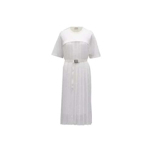 Moncler Short-Sleeved Dresses Women's White