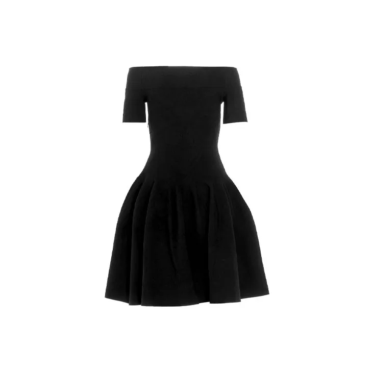 Alexander McQueen Short-Sleeved Dresses Women's Black-1