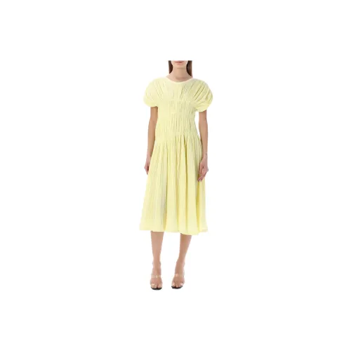 JIL SANDER Short-Sleeved Dresses Women's Yellow