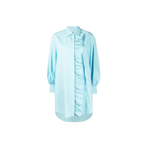 MSGM Long-Sleeved Dresses Women's Sky Blue