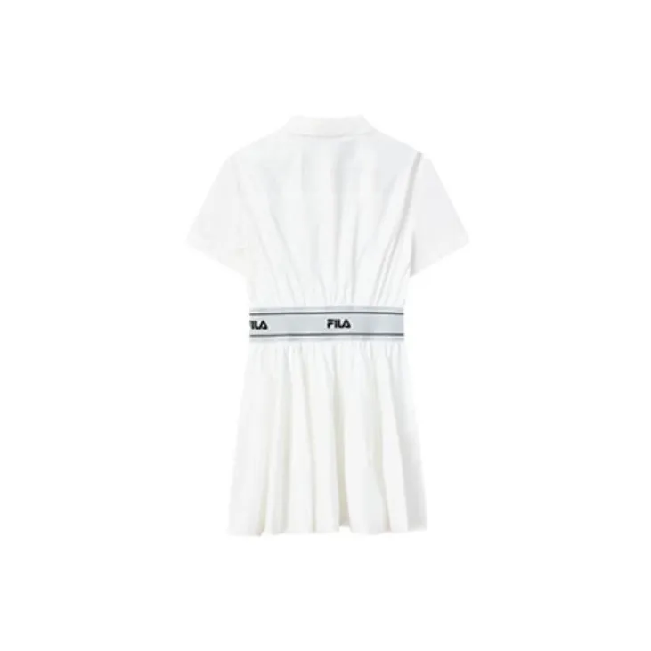 FILA Short Sleeved Dresses Women's White-1