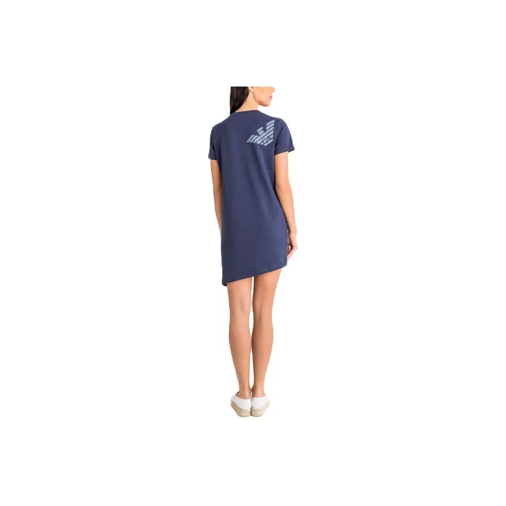 EMPORIO ARMANI Short Sleeved Dresses Women's Blue-1