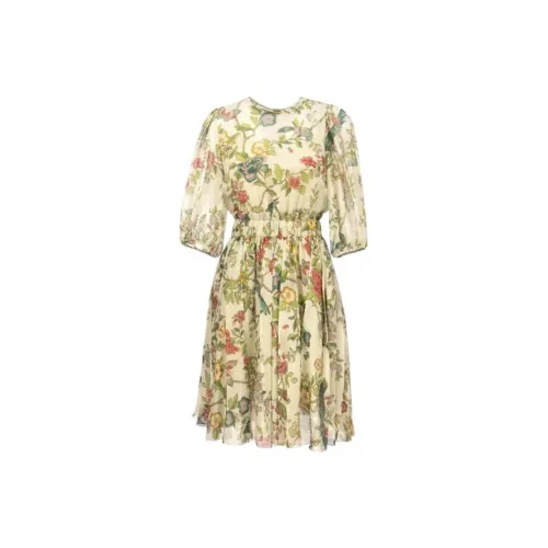 RED VALENTINO Short-Sleeved Dresses Women's Yellow