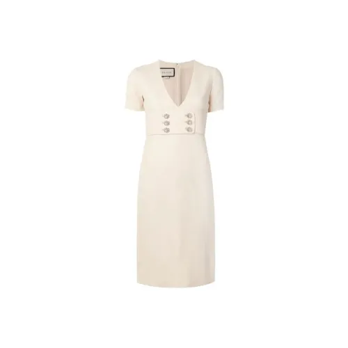 GUCCI Short-Sleeved Dresses Women's White