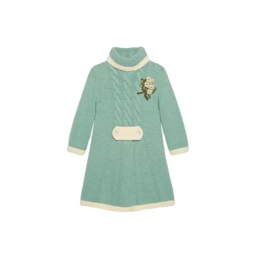 GUCCI Long-Sleeved Dresses Women's Light Blue