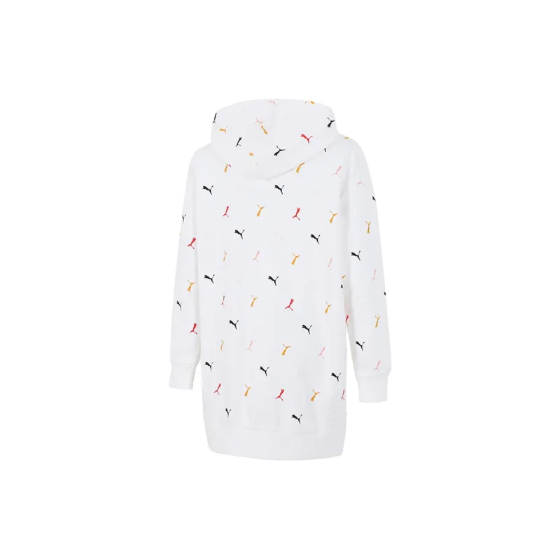 PUMA Long Sleeved Dresses Women's White-1