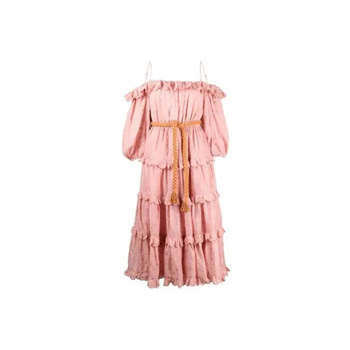 Zimmermann Short-Sleeved Dresses Women's Pink