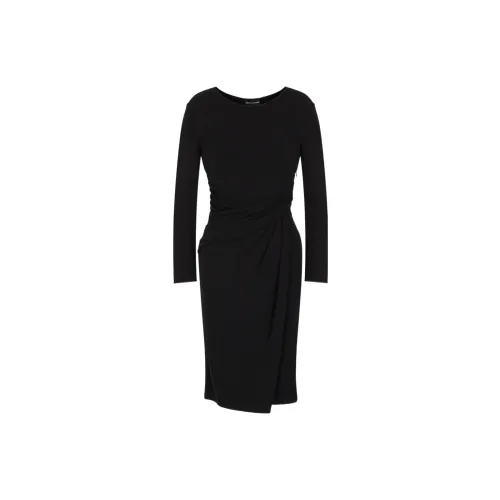 EMPORIO ARMANI Long-Sleeved Dresses Women's Black