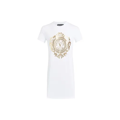 VERSACE JEANS COUTURE Short-Sleeved Dresses Women's White