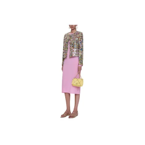 CHANEL Long-Sleeved Dresses Women's Pink