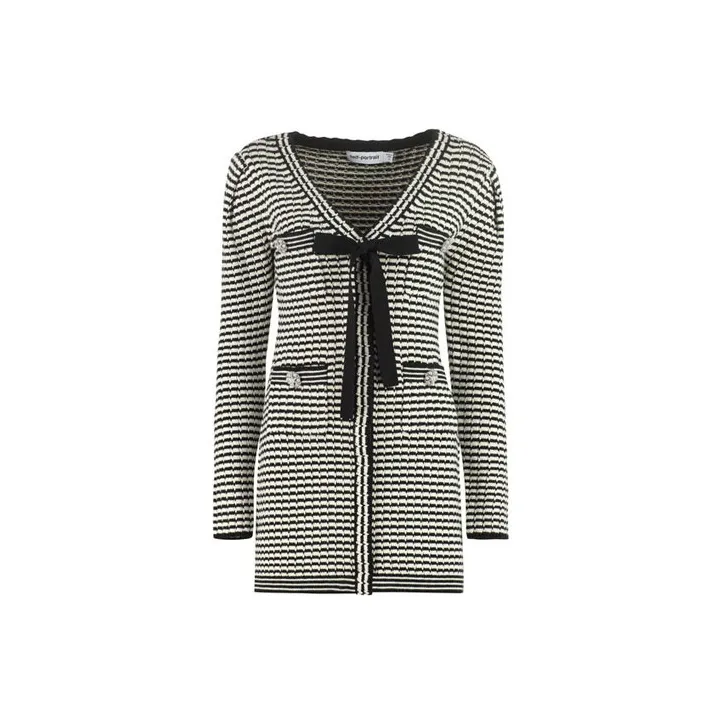 Self portrait Striped Knit Mini Dress-3