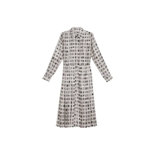 MaxMara Long-Sleeved Dresses Women's Light Gray