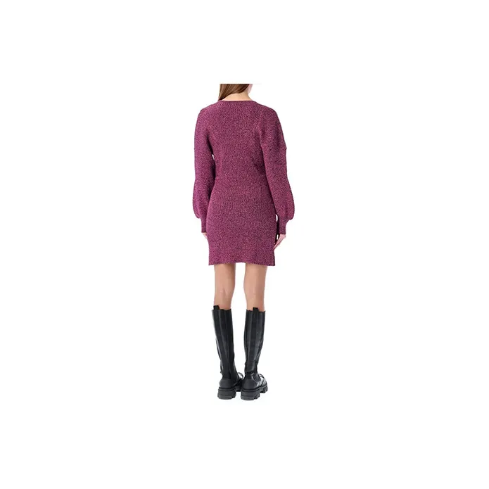 GANNI Long-Sleeved Dresses Women's Purple-1