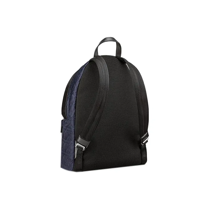 DIOR Canvas Technical Fabric Large Capacity Backpack Men's Marine Blue-2