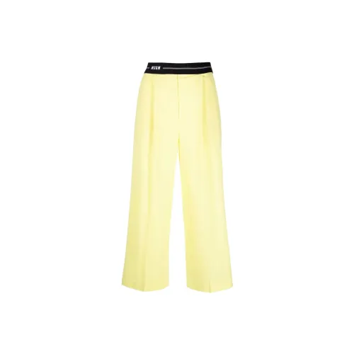 MSGM Knitted Sweatpants Women's Yellow