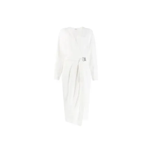 Brunello Cucinelli Long-Sleeved Dresses Women's White