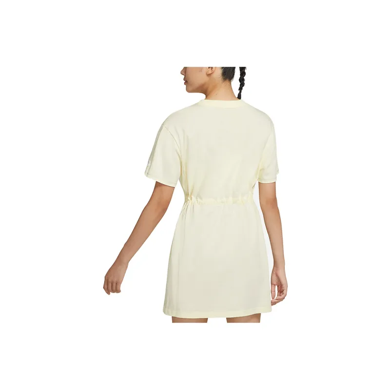 Nike Short Sleeved Dresses Women's Light Yellow-1
