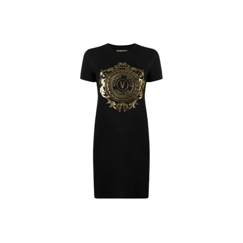 VERSACE JEANS COUTURE Short-Sleeved Dresses Women's Black