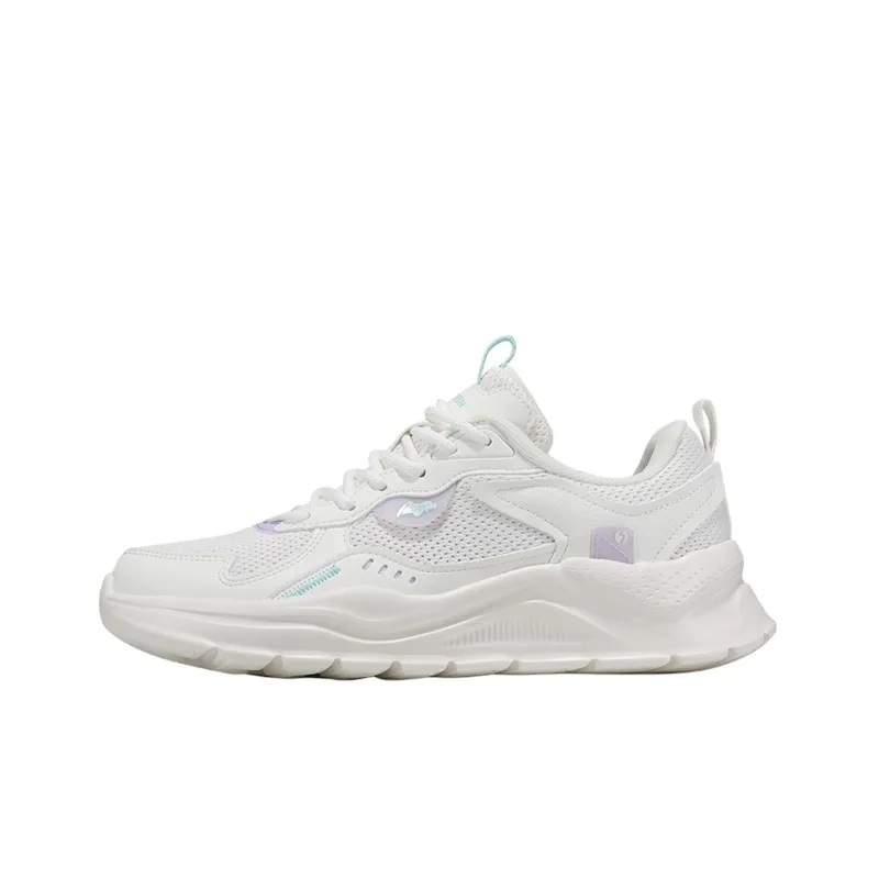 361° Cushioning Anti Slip Wear Resistant Breathability Low Top Sports Casual Shoes Women's White Purple-0