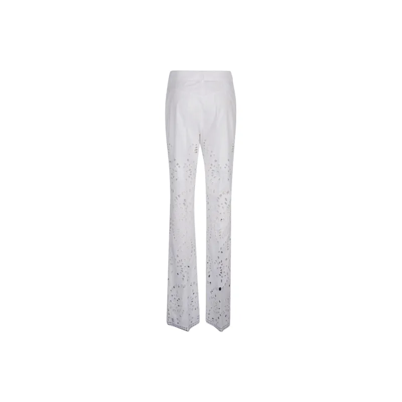 ALBERTA FERRETTI Broderie-anglaise Flared Trousers-2