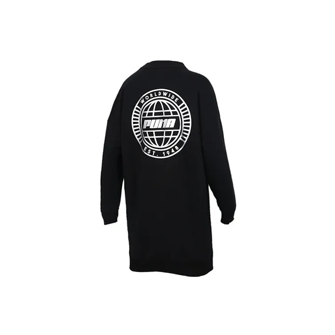 PUMA Long Sleeved Dresses Women's Black-1